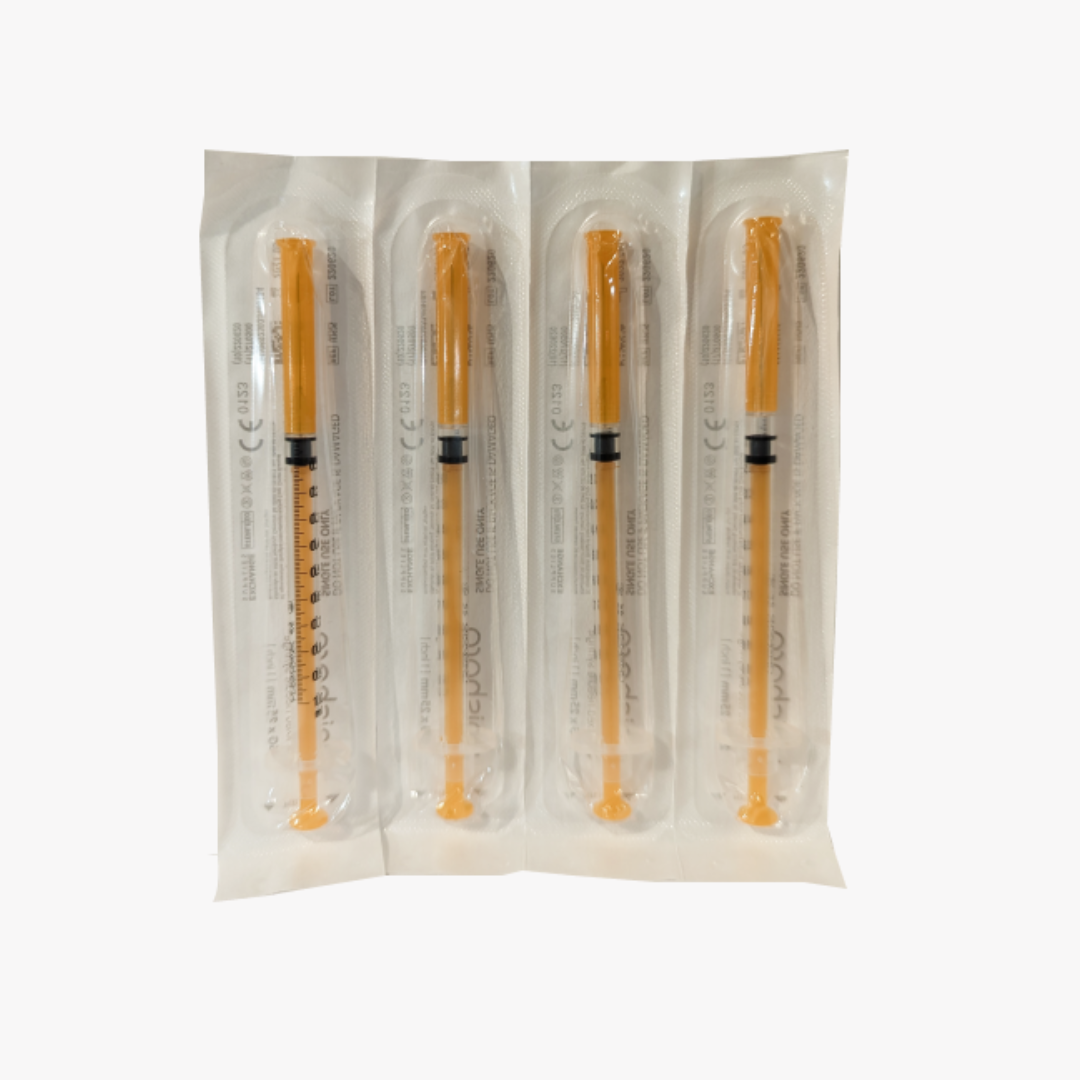 Unisharp 1ml 25g 25mm Fixed Needle Syringe front