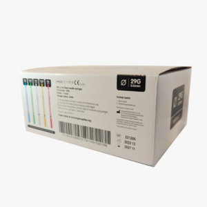 Unisharp 1ml 29g Fixed Needle Syringe 0.5 inch back