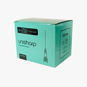 Unisharp Green 21g 38mm Needle front
